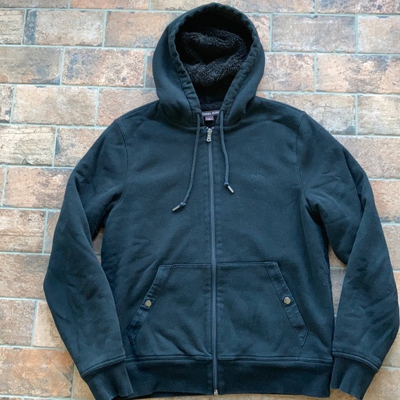 Michael Kors black fleece zip up - Picture 1 of 5